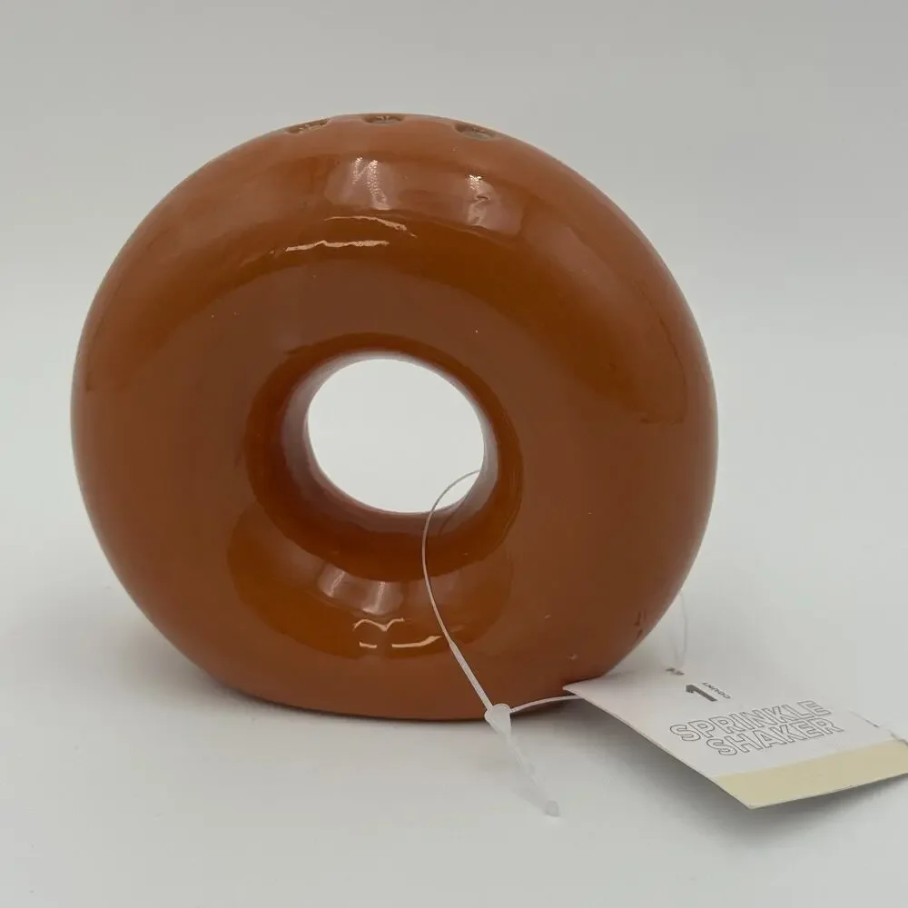 Target Bullseye Playground Christmas Donut Sprinkle Shaker Ceramic GlazePink NEW